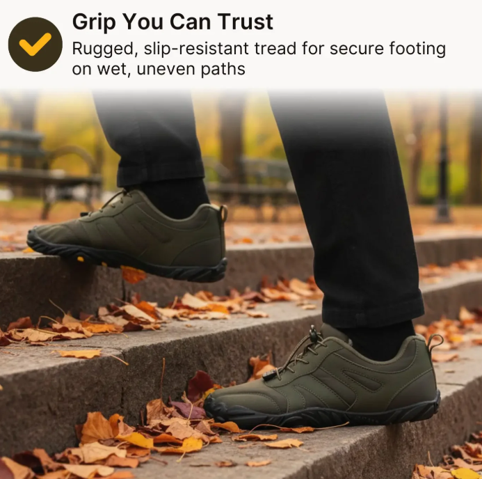 Water-Resistant Autumn Barefoot Shoes with Durable Grip & Cozy Lining (Unisex)