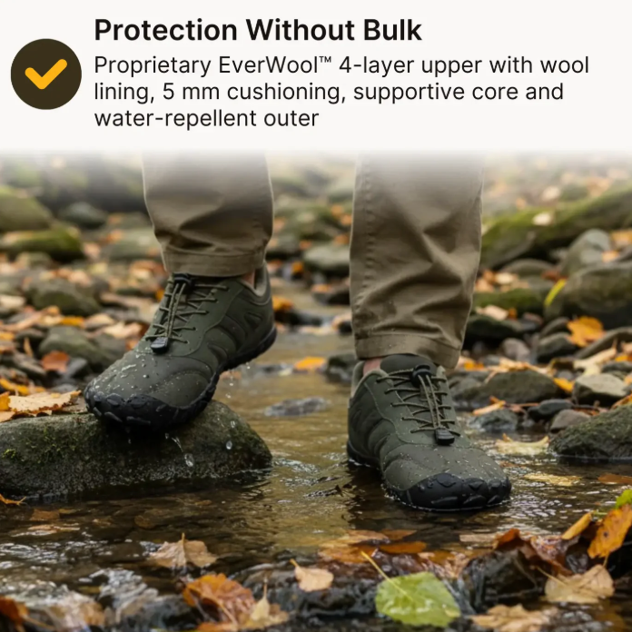 Water-Resistant Autumn Barefoot Shoes with Durable Grip & Cozy Lining (Unisex)