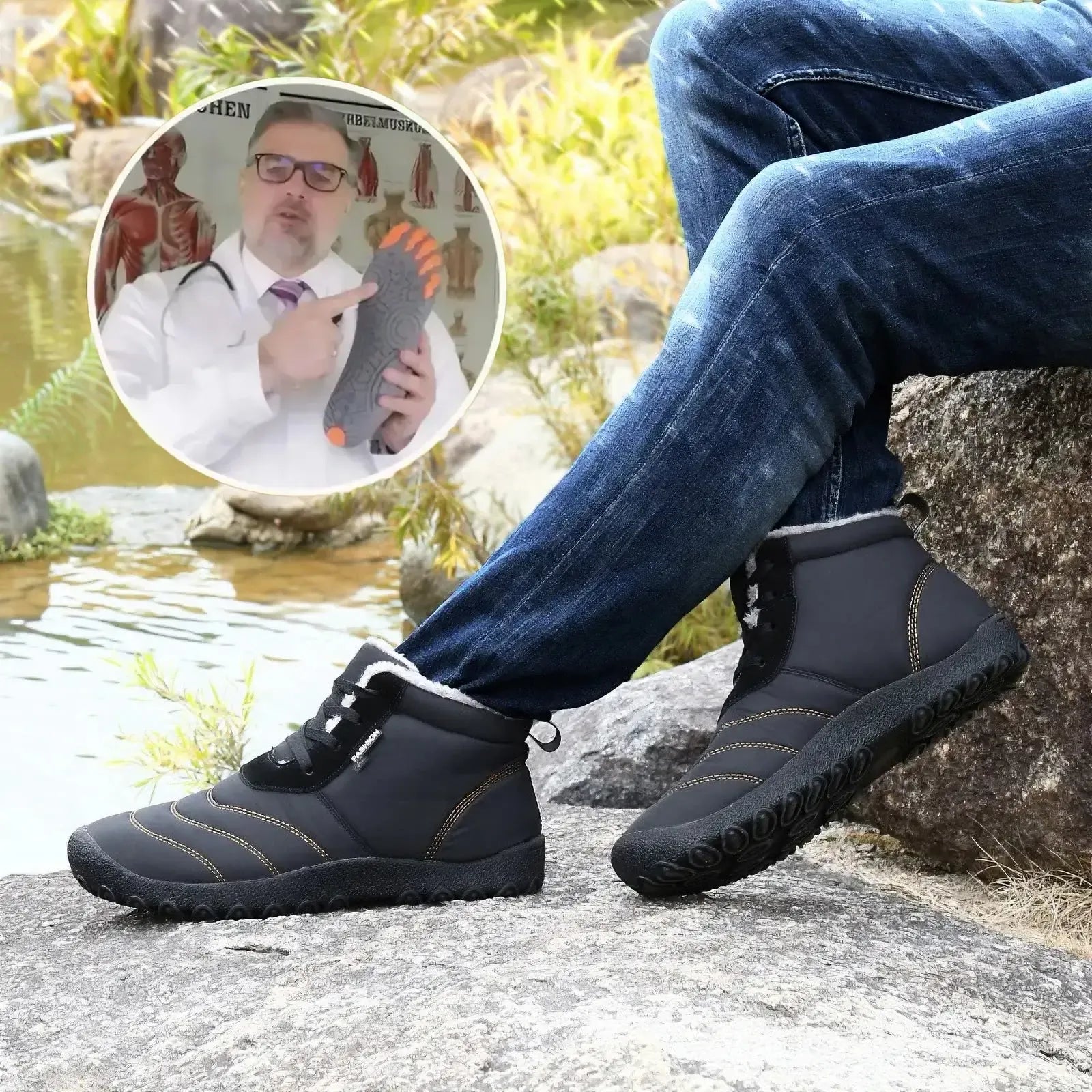 Non-slip & water-resistant winter barefoot shoes (Unisex)